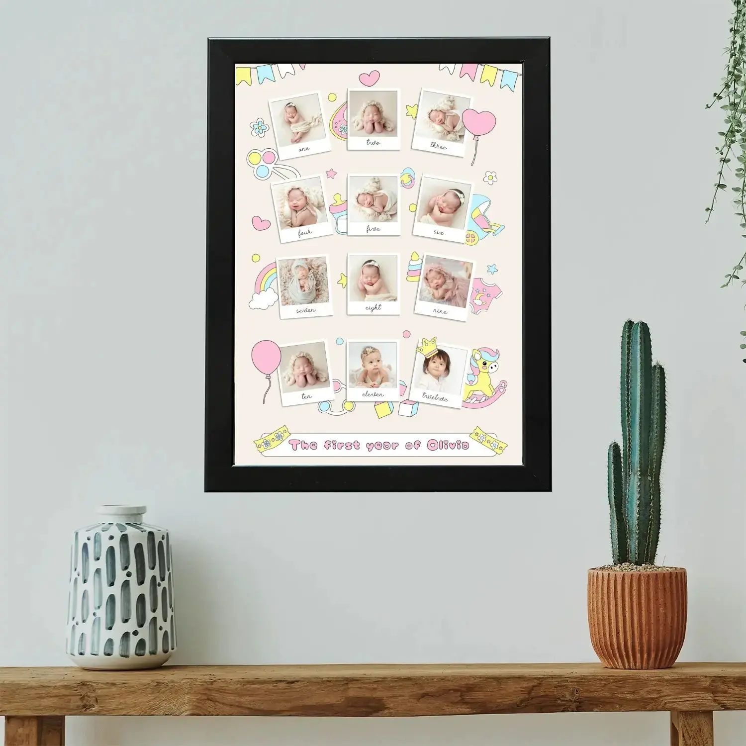 12 Months Baby Photo Frame - Image 1