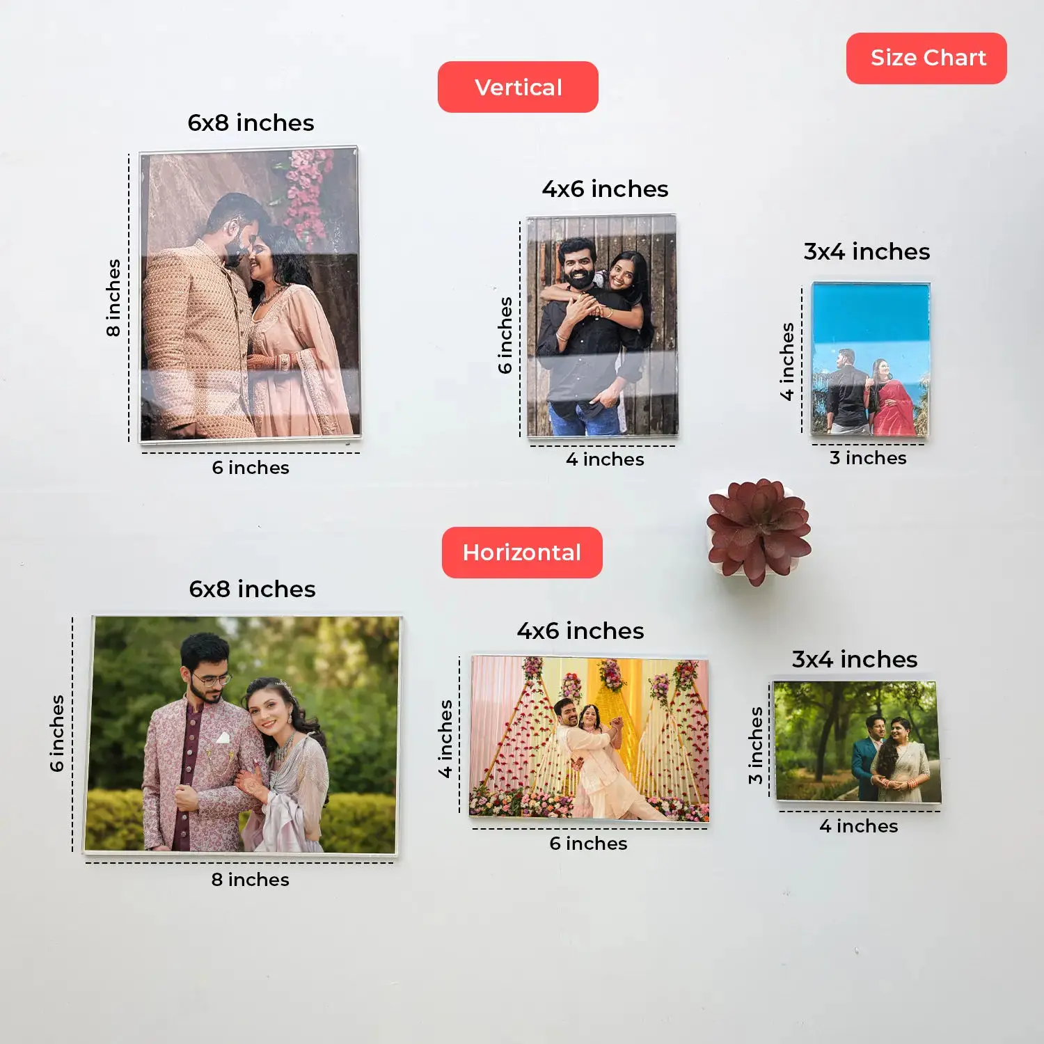 Acrylic Mini Frames - 5 Frames - Image 2