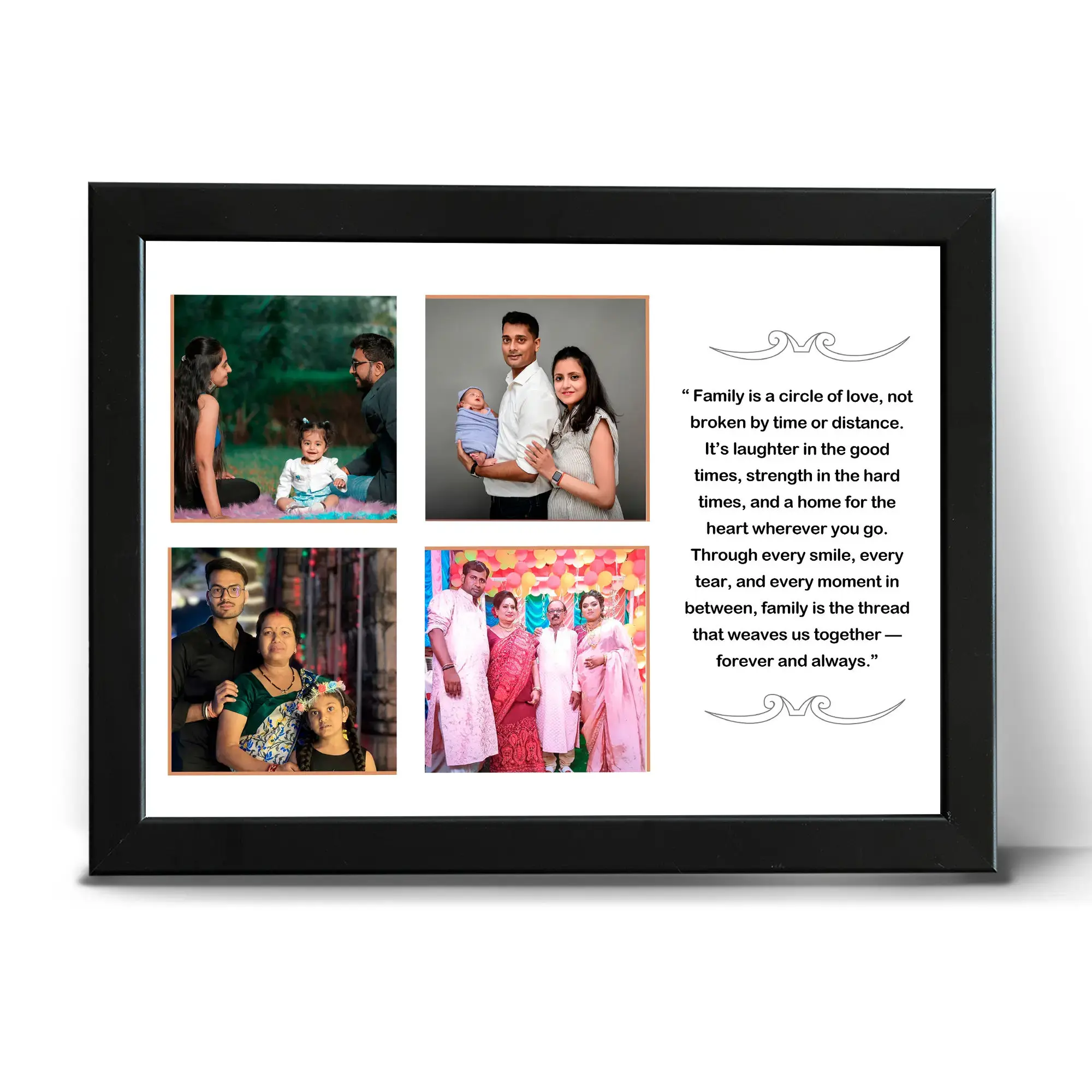 Family Collage Frame with Custom Text - Image 1