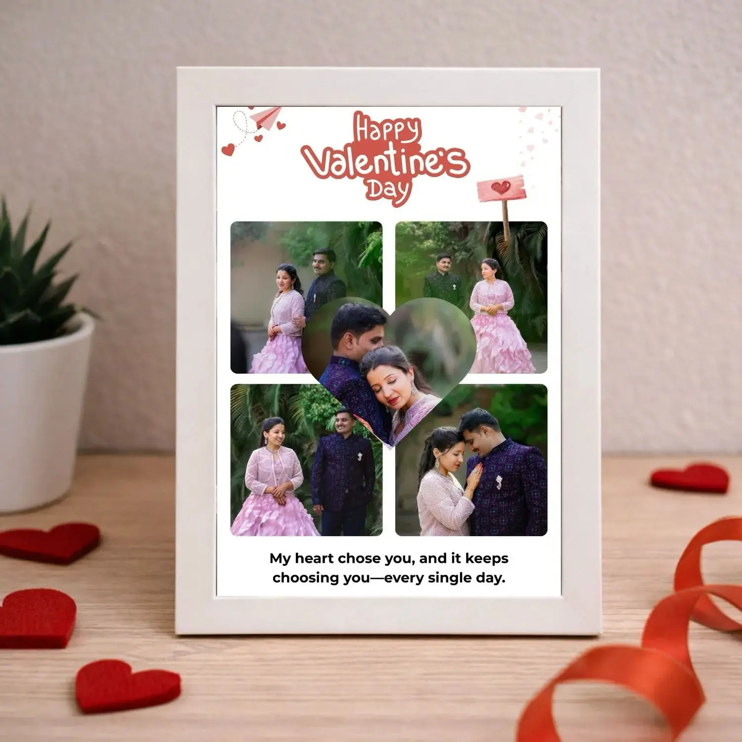 Valentines Day Frame - Collage Frame, Text - Image 1